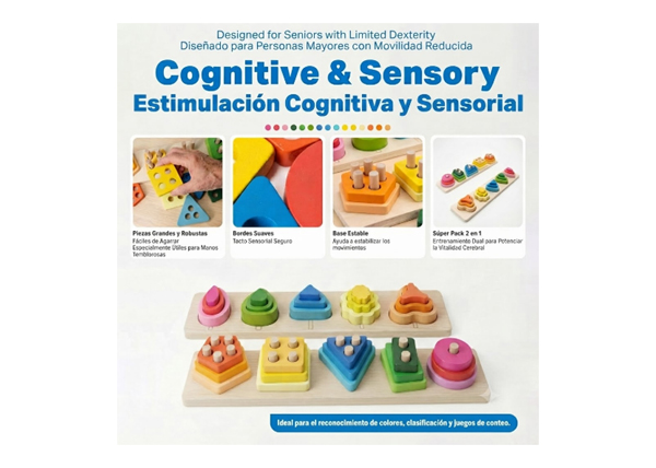Dimili Juguetes De Madera Sensoriales Y Antiestrés 2 En 1 - Imagen 2