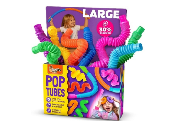Nutty Toys Tubos Pop - Paquete Grande De 8 Juguetes Sensoriales