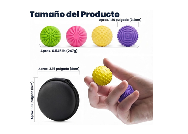 Set de Pelotas Sensoriales con Texturas - Exploración y Desarrollo. - Imagen 2