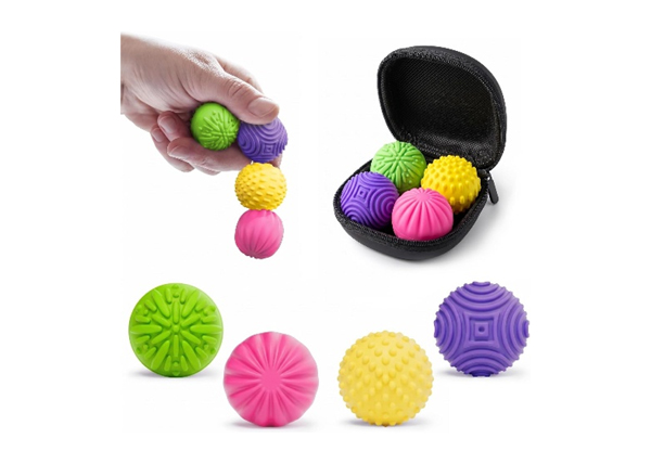 Set de Pelotas Sensoriales con Texturas - Exploración y Desarrollo.